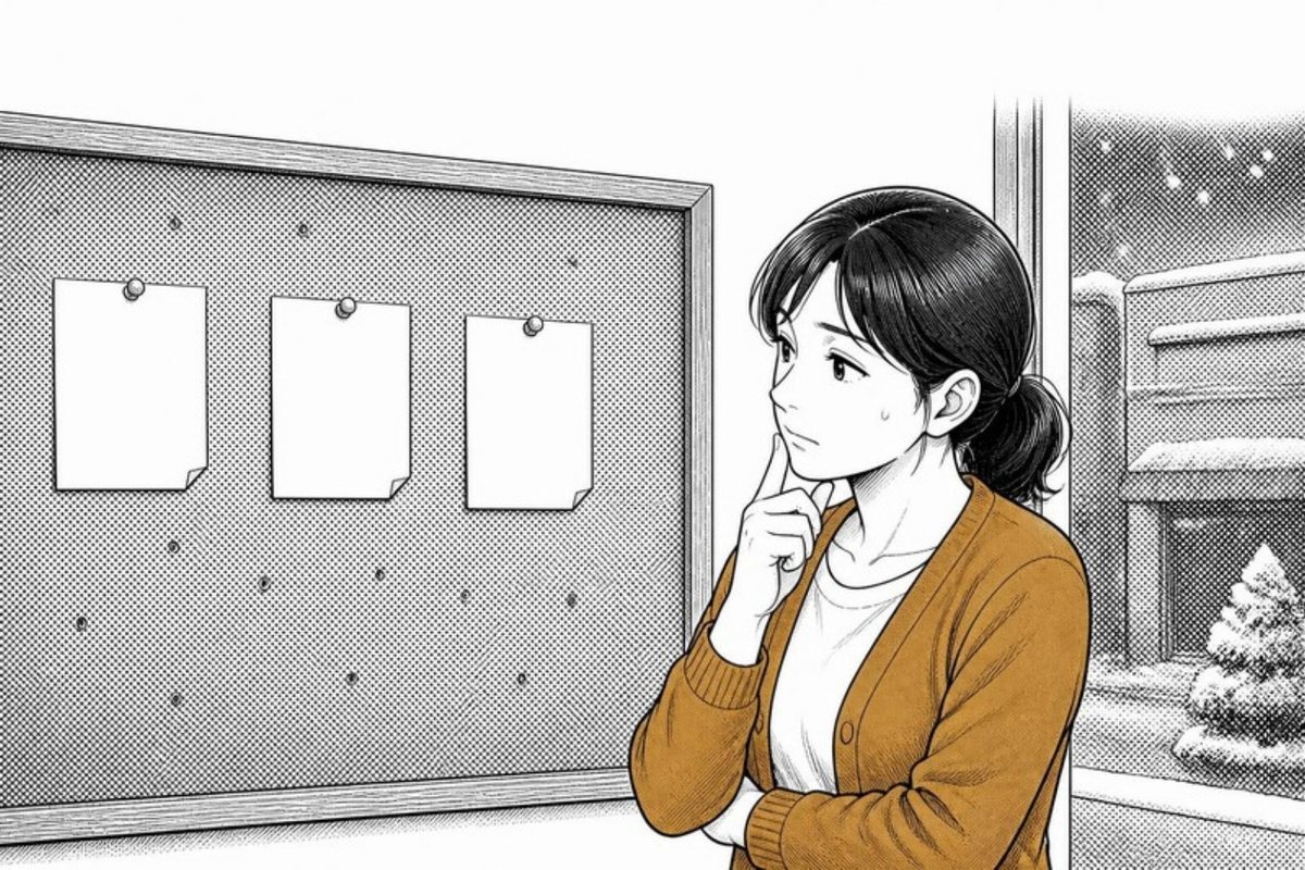 1 月のカレンダーと少ない物件カード